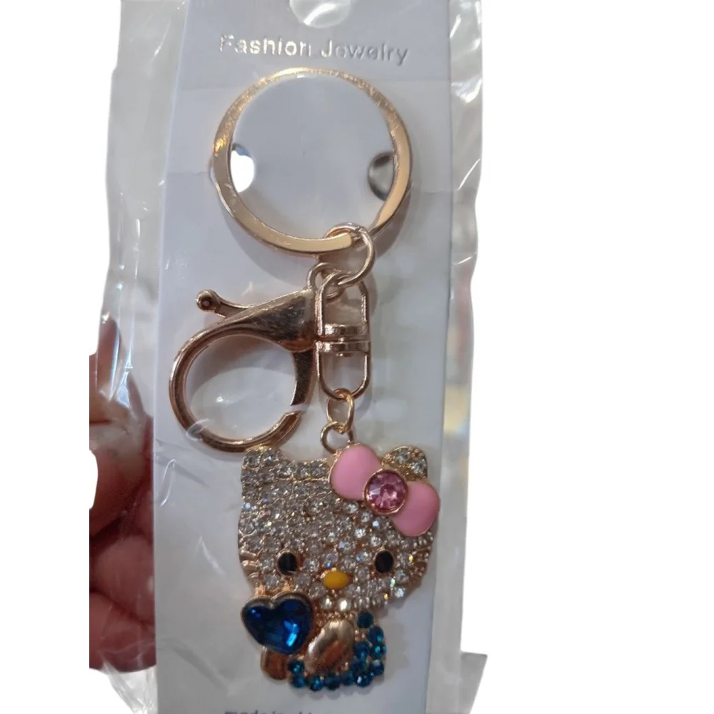 Hello Kitty Character Keychain Purse Charm in Dark Blue